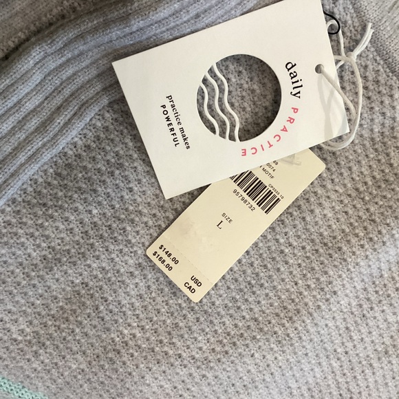 Anthropologie Sweater Pants Lift Pass Pants Daily Practice Large Gray NEW - Picture 12 of 15